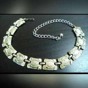 VINTAGE SIGNED CORO SILVER TONE 17" NECKLACE